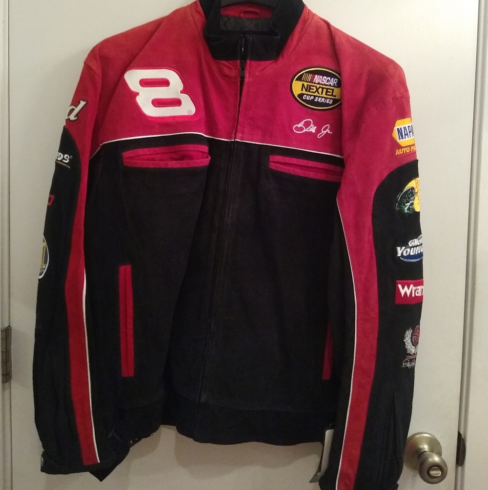 Dale Jr Chase Authentics Wilson Leather Jacket Suede Medium NWT Vtg NASCAR